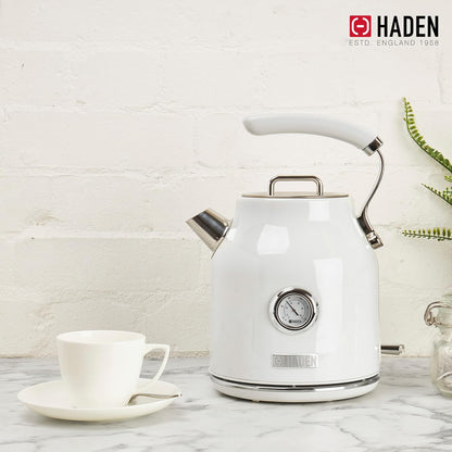 Haden Dorset 75070 Retro Stainless Steel Tea Kettle, 1500W Hot Water Kettle Electric Kettles for Boiling Water, 1.7L Black/Copper Electric Tea Kettles Automatic Shut Off, Boil-Dry Protection Tea Pots