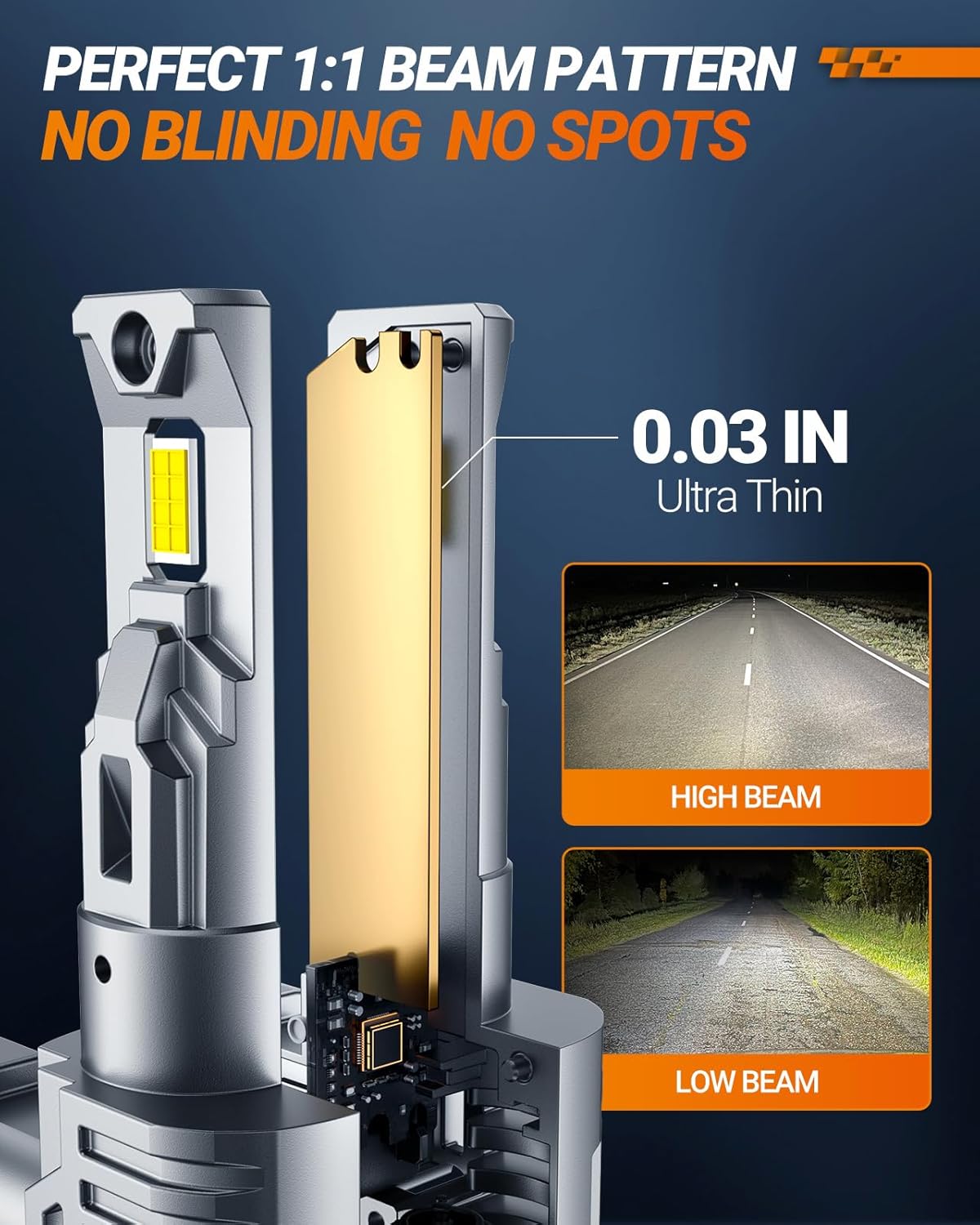 SEALIGHT H7 LED Headlight Bulbs, 800% Super Bright, 6500K Cool White Light Bulbs with Cooling Fan, 1:1 Mini Size H7 led headlight,H7 Halogen Replacement 3 Mins Plug-N-Play, Pack of 2