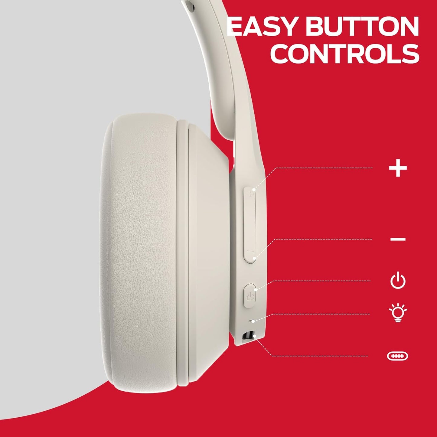 Monster Mission 100 Bluetooth Headphones, On Ear Headphones with Immersive Bass, Crystal Clear Call, 40H Playtime, Bluetooth 5.4, Comfortable Fit Wireless Headset for Travel Work