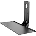 VIVO Sit-Stand 17 to 32 inch Single Monitor Wall Mount with Pneumatic Arm Keyboard Tray Combo, Height Adjustable, Max VESA 100x100mm, Black, Mount-VWKB1