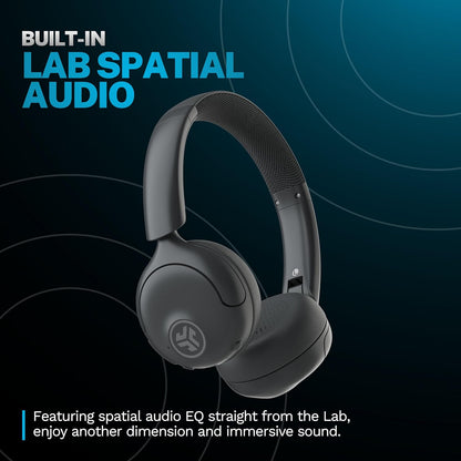 JLab Go Lux ANC Wireless Headphones, Cloud White, Hybrid Active Noise Cancelling, Premium On-Ear Bluetooth Headset, Customizable Sound, Be Aware Mode, Cloud Foam Comfort, Multipoint Connection