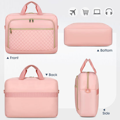 Laptop Bag 17 Inch Laptop Briefcase for Women Waterproof Computer Messenger Bag Professional Laptop Case for Business Work - PuriLite