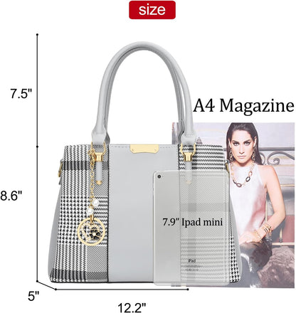 KKXIU Trendy Tote Bag for Women Lightweight Oxford Big Capacity Shoulder Purses and Handbags