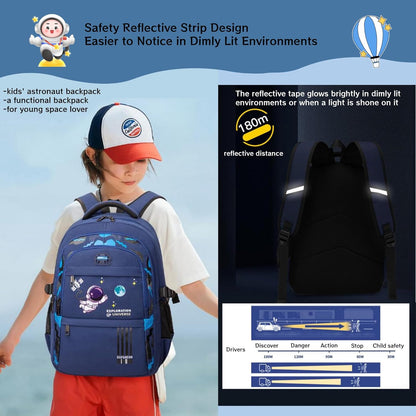 MITOWERMI Astronaut-space Backpack for Boys-Girls Elementary Middle School Bags for Girls Kids Bookbag