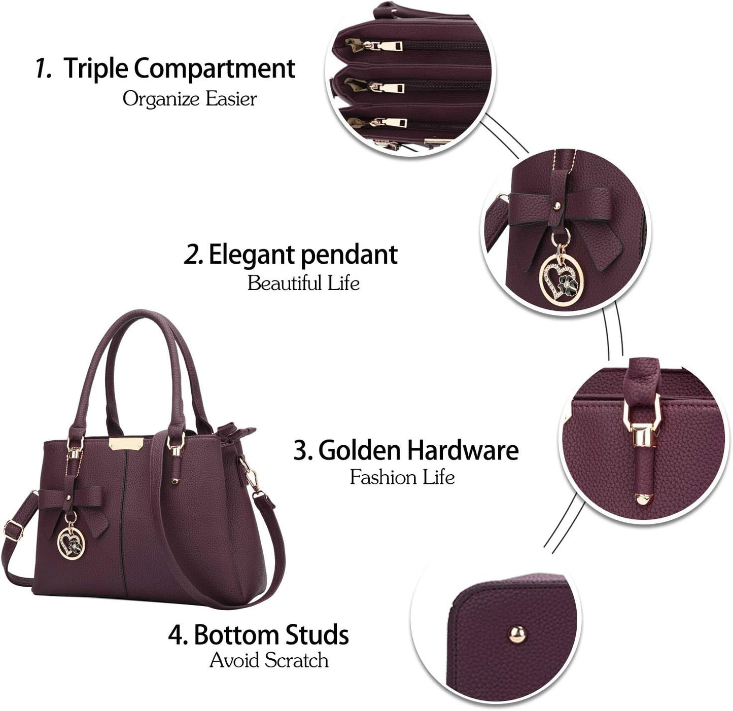 KKXIU Trendy Tote Bag for Women Lightweight Oxford Big Capacity Shoulder Purses and Handbags