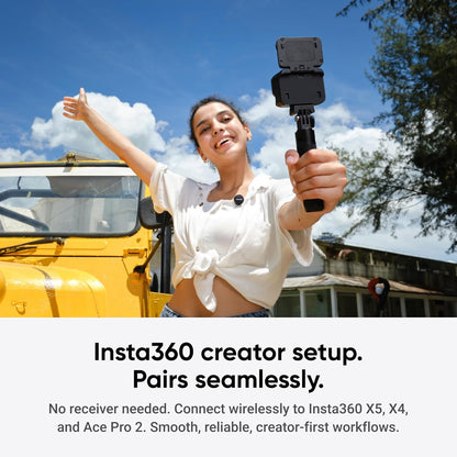 Insta360 Mic Air Transmitter, 7.9g Ultralight, Wireless Microphone for Insta360 X5/Ace Pro 2, Noise Cancelling, Vlog, Streaming