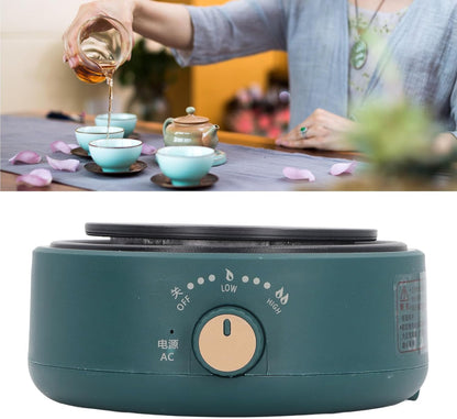 Electric Mini Stove Portable 4 Hot Plate 500W 110V Electric Ceramic Stove for Boiling Water, Making Tea and Coffee (Black)