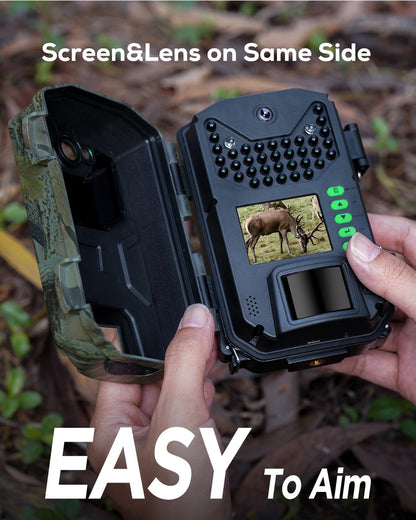 iZEEKER Trail Camera 2K HD 36MP, Trail Cameras with 940nm No Glow Infrared LEDs, No WiFi, Night Vision Motion Activated IP66 Waterproof for Wildlife Watching Indoor Security