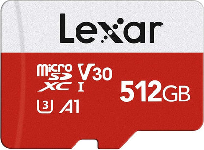 Lexar 128GB Micro SD Card, microSDXC UHS-I Flash Memory Card with Adapter - Up to 100MB/s, A1, U3, Class10, V30, High Speed TF Card