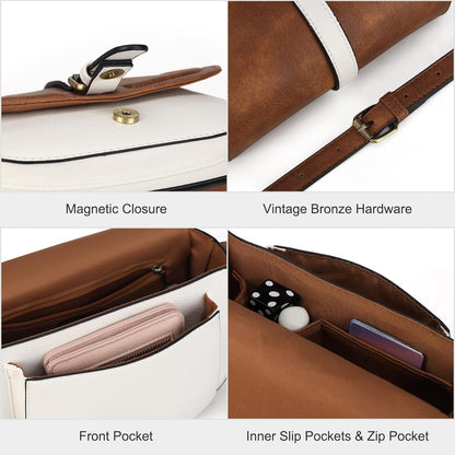 Crossbody Bags for Women Small Over the Shoulder Saddle Purses and Boho Cross body Handbags,Vegan Leather