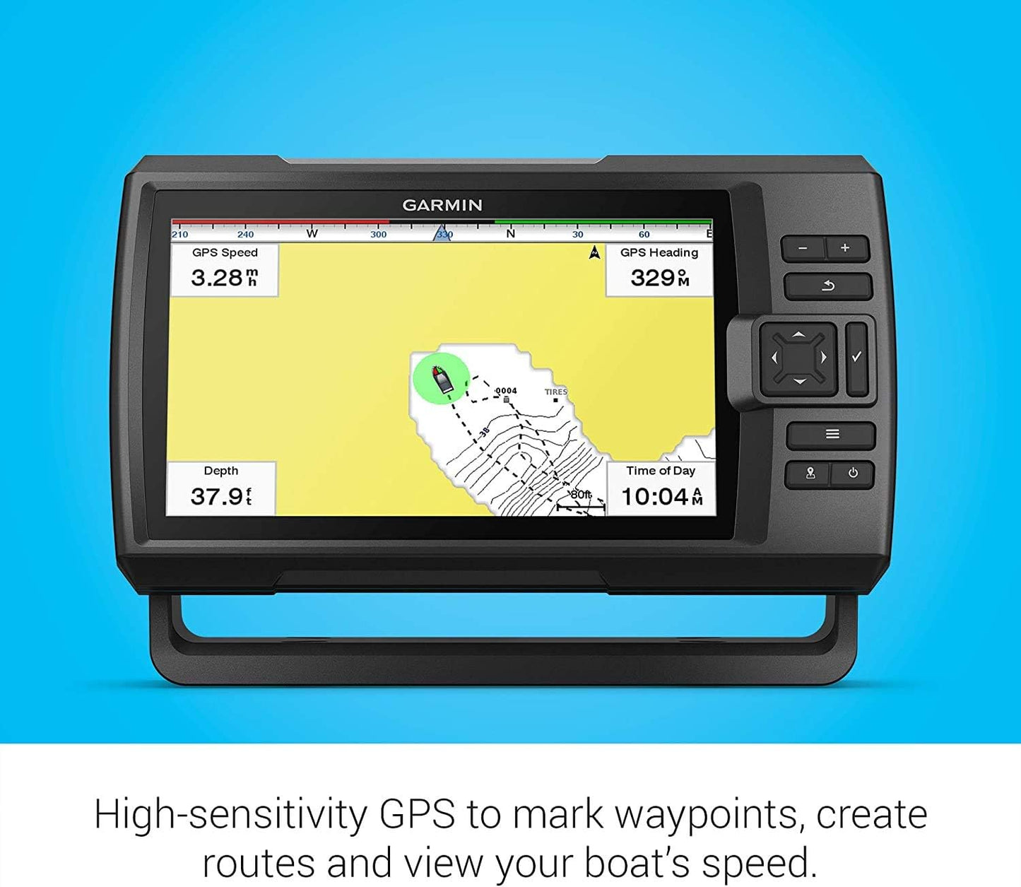 Garmin Striker Vivid 4cv Bundle with Transducer and Protective Cover, 4-inch Color Fishfinder, Vivid Scanning Sonar Color Palettes 010-02550-00