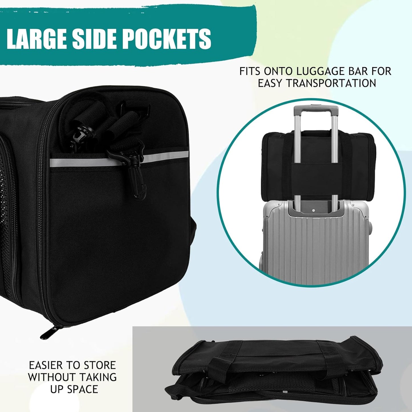 Top tasta Dog Cat Carrier Pet Carriers for Small Medium Large Cats Dogs Carrier Soft Sided Small Puppy Dog Carrier Portable Foldable Airline Approved Dog Cat Travel Carrier Grey Medium