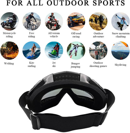 Dirt Bike Goggles, Windproof ATV Off-Road Goggle, Wide Vision Riding Motorcycle Goggles, Motorcycle Accessories