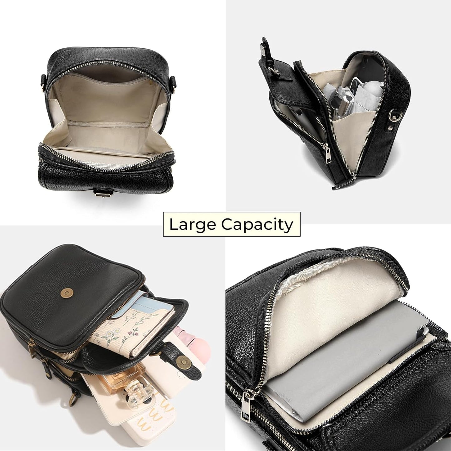 Lexiyat Crossbody Purses for Women Trendy Cell Phone Bag Leather Shoulder Handbags with Card Slots