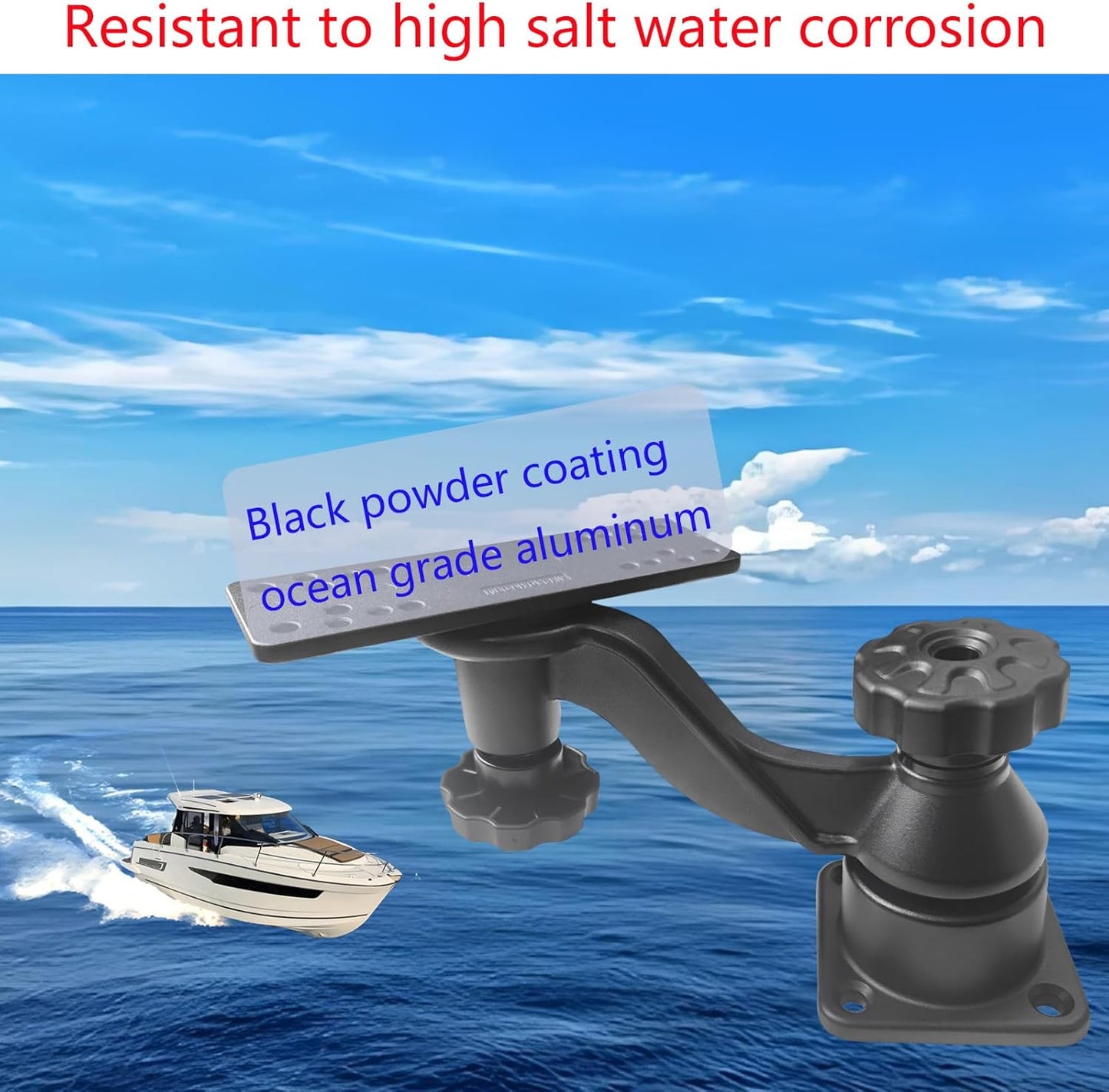 Beigaoxu Cross arm Fish Finder Mount HB01, Used to Fix Fish Finder and Chart Plotters, Compatible with More Marine Electronic Devices Such as Garmin, Lowrance, Etc