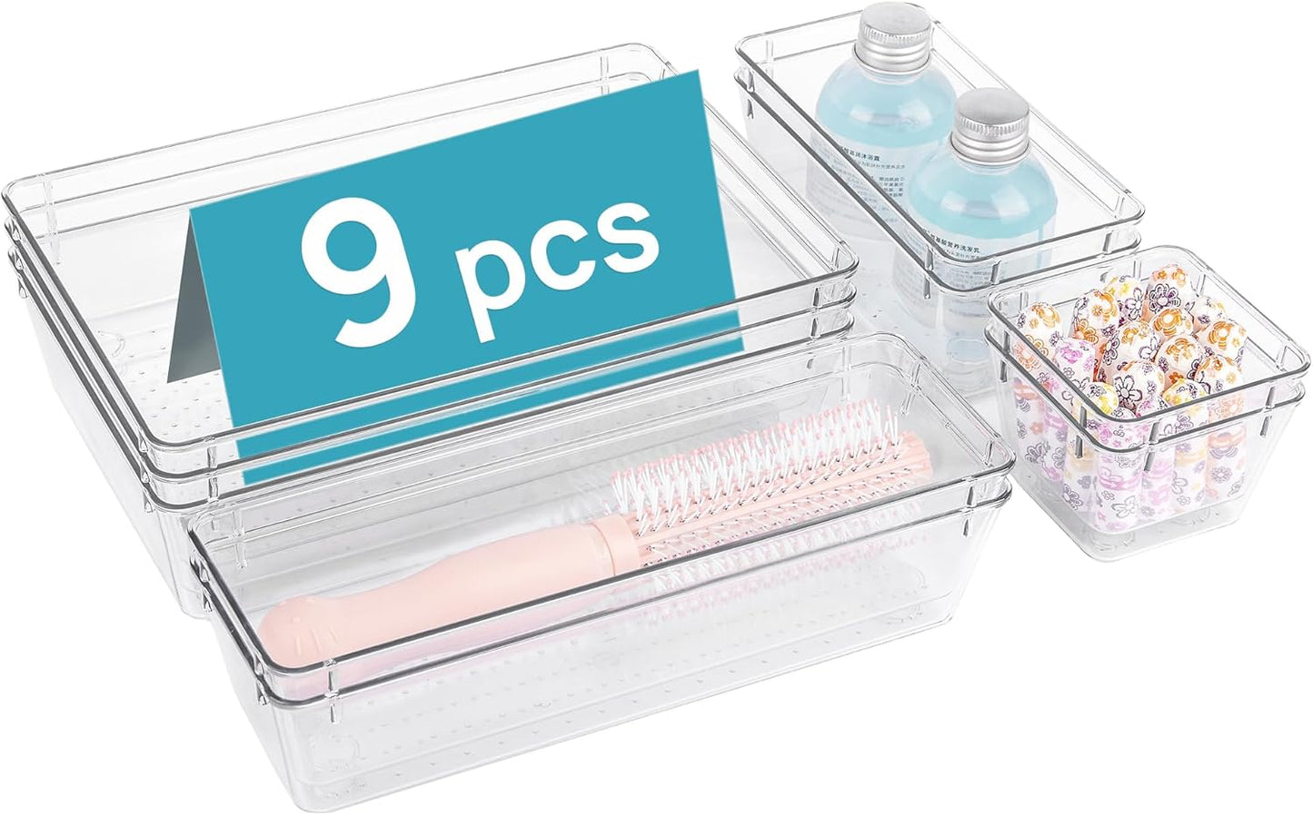 Purilite Select Clear Drawer Organizer Set