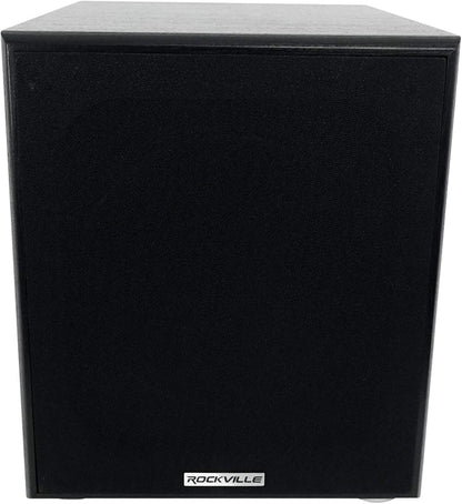 Rockville Rock Shaker 10" Inch Black 600w Powered Home Theater Subwoofer Sub