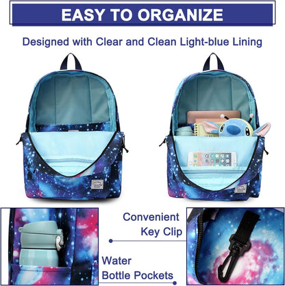 School Backpack for Kids, VASCHY Lightweight Water Resistant Casual Schoolbag Daypack for Men Women Teen Boys Girl Bookbag