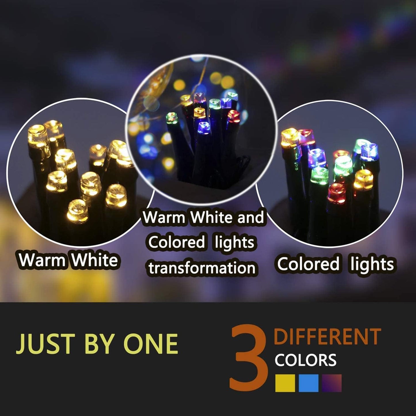 Haili Halloween Lights Outdoor, 105 FT 300 LED Halloween String Lights with Memory Function, Plug in 8 Mode String Lights for Halloween,Christmas,Party, Patio, House Decoration (Purple Orange)
