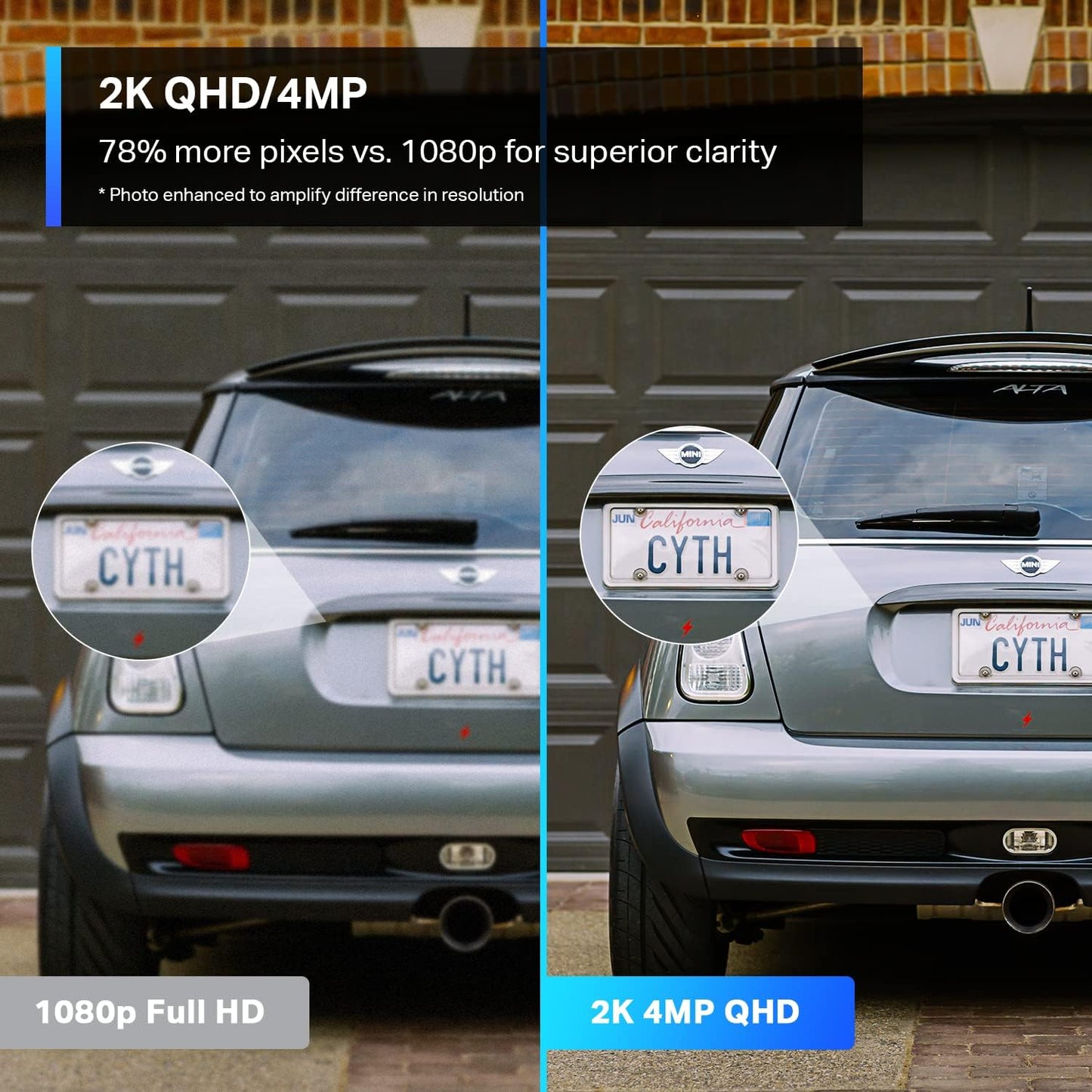 TP-Link Tapo 2K Indoor Home Security WiFi Camera, Up to 30ft Night Vision, Privacy Mode, Sound & Light Alarm, Up to 512 GB microSD Card Slot, Two-Way Audio, Works w/Alexa and Google (Tapo C110)