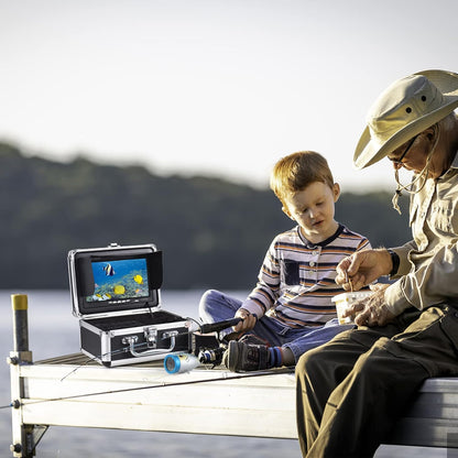 1200TVL Underwater Fishing Camera Fish Finder with 12 IR L-EDS 7Inch/9Inch LCD Display 15M/30M/50M Cable IP68 Waterproof for Sea Lake Boat Ice Fishing JOYID