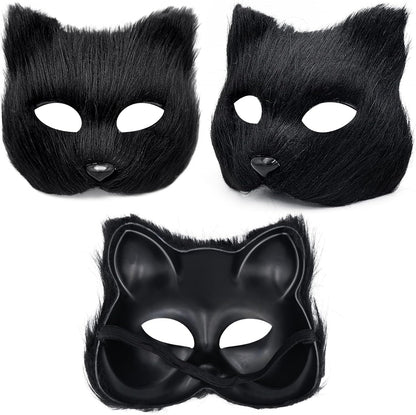 Therian Mask and Tail Set Furry Fox Mask Therian Fox Tail Halloween Set - PuriLite