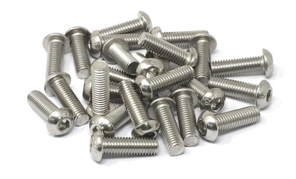 iexcell 50 Pcs M6 x 20mm Thread Pitch 1 mm Stainless Steel 304 Hex Socket Button Head Cap Screws Bolts Kit