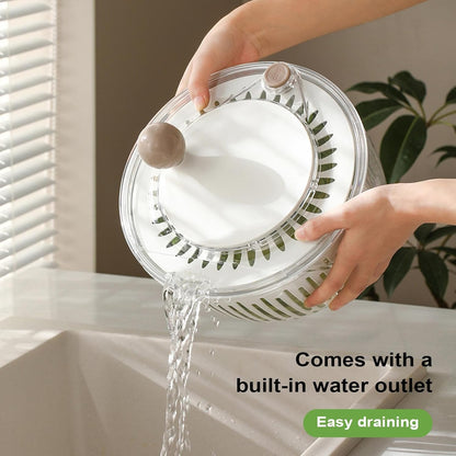 Salad Spinner Small - Lettuce Dryer 4.5L,Non-Slip Base Basket Container Strainer Easy Cleaning Storage for Vegetable Pasta Refrigerator