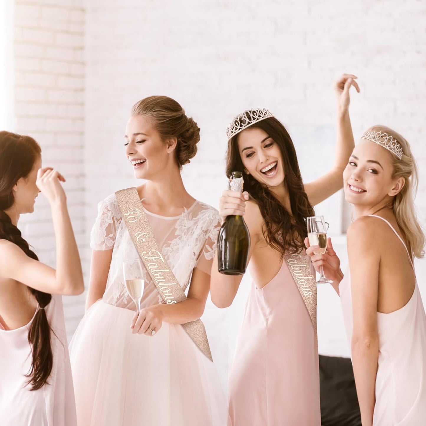 65th Birthday Decorations for Women, Including 65th Birthday Sash and Crown, Cake Topper and Candles, Number Balloons Rose Gold, 65 Year Old Gifts for Women