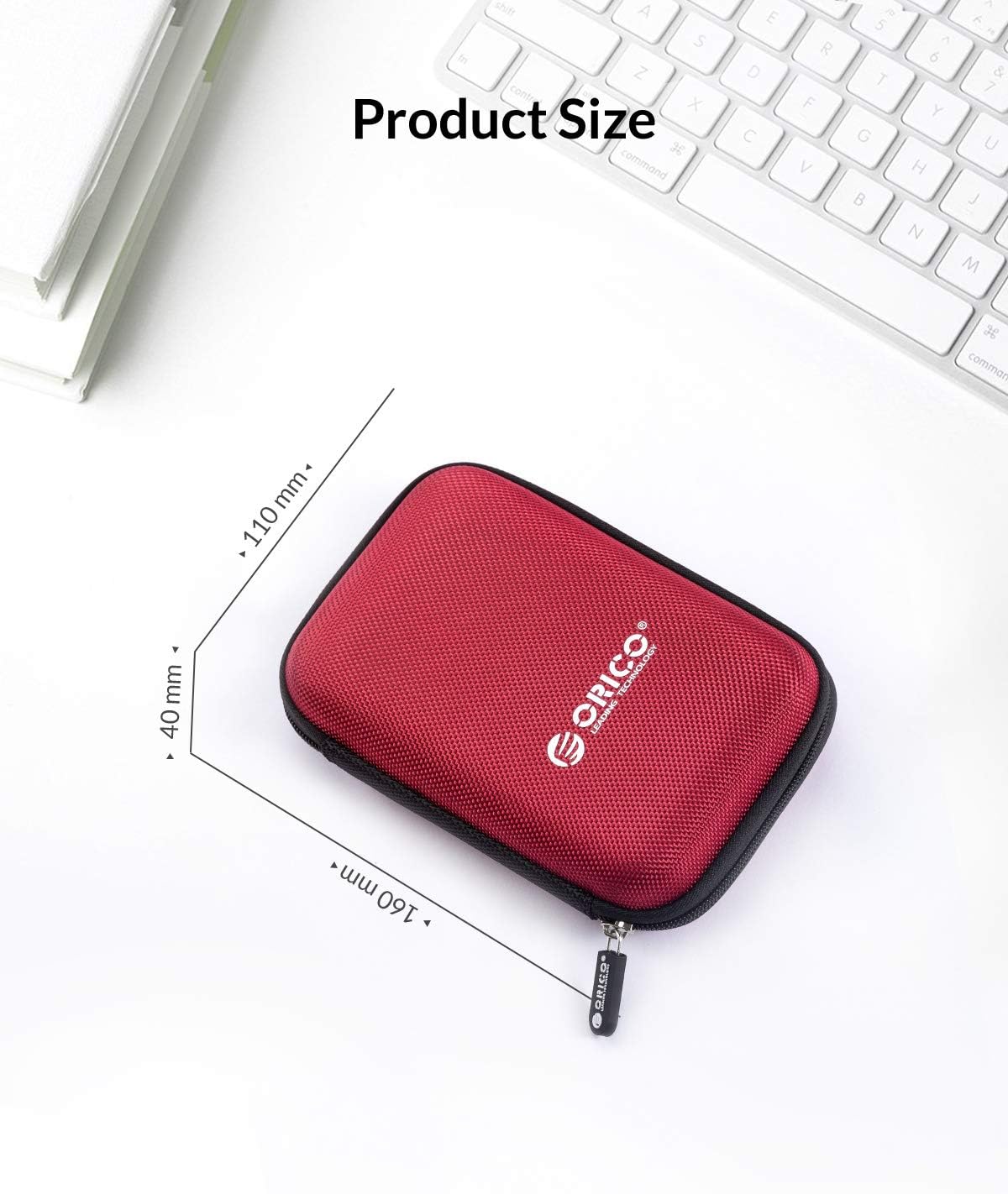 ORICO 5 Pack External Hard Drive Case 2.5 Inch Shockproof Hard Drive Bag Travel Electronics Organizer Carry Case for WD, Toshiba, Seagate, Samsung, Hitachi Hard Drive and Accessories like SD Card, USB Cable, Power Bank, Earphone, Black