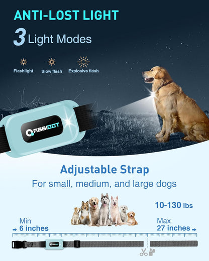 ABBIDOT Shock Collar 2 Dogs - 4500ft Dog Training Collar, 178 Levels, E-cliker, Waterproof Remote & Collar, Night Light E Collar for Small Medium Large Dogs (Black, 2 Collars)