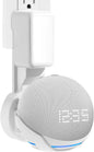 ZUOLACO Wall Mount Holder for Echo Dot 5th Generation, Outlet Wall Mount Stand for Echo Dot 5th/4th Gen, No Screws or Drilling Needed, Space-Saving Dot Accessories with Cable Hidden Storage, White