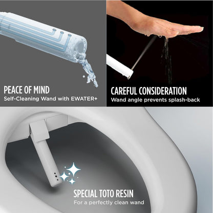 TOTO SW4736AT40#01 WASHLET+ Electronic Bidet Toilet Seat, Cotton White