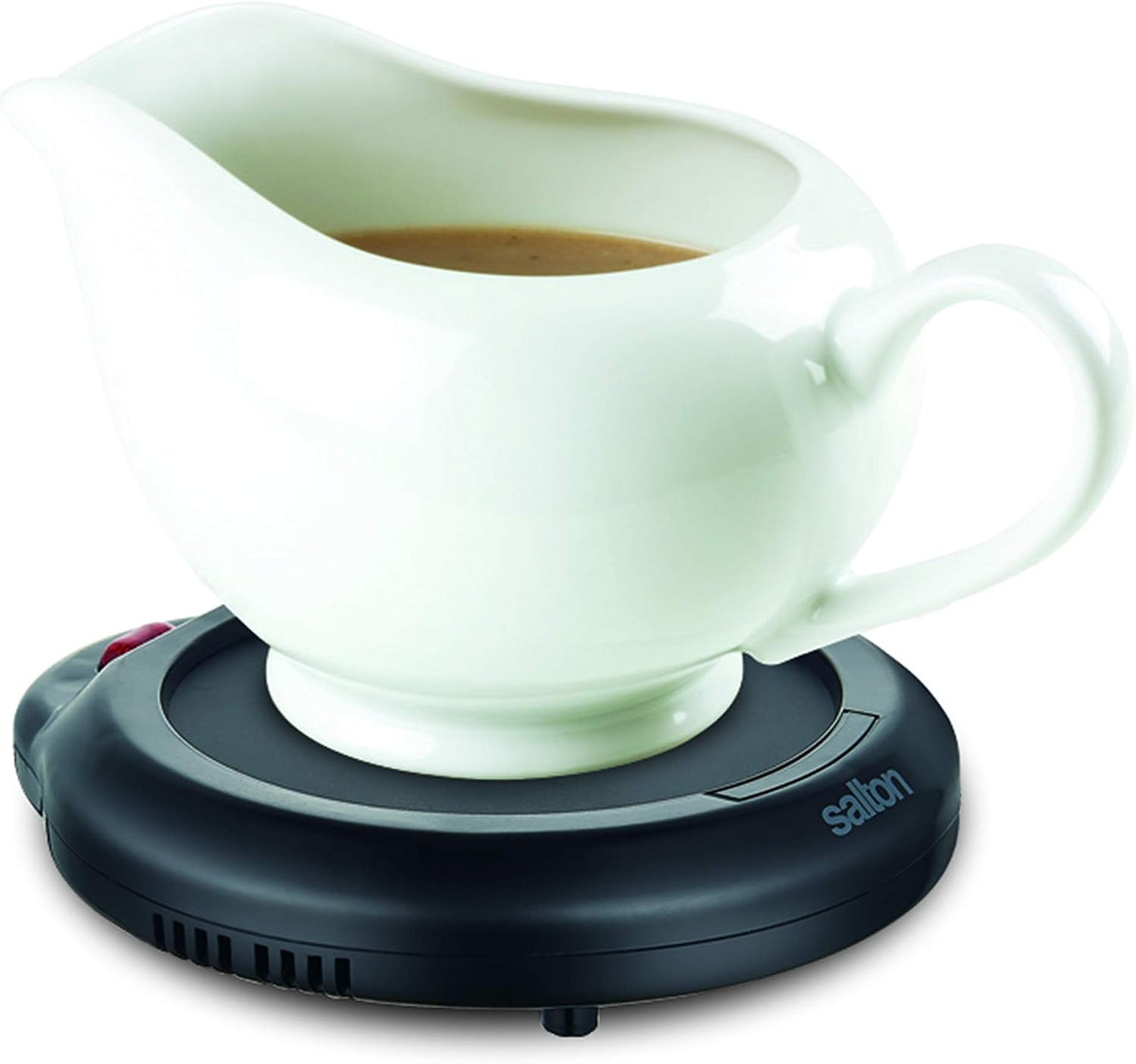 Salton Electric Mug Warmer | Keeps Beverages Hot for Hours | Versatile Coffee, Tea, Candle & Sauce Warmer | Compact Desk Accessory | Ideal for Office & Home | Black | 100% Canadian-owned & operated