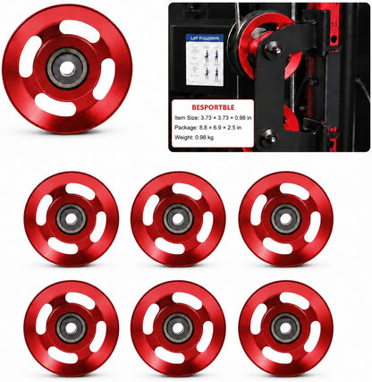 BESPORTBLE 2pcs Household Muscle LAT Biceps Trainer Equipment Degree Cable Accessory Aluminum Pulling Durable Shoulder Back Arm Alloy Machine Pull Practical Gym Pulley System Metal