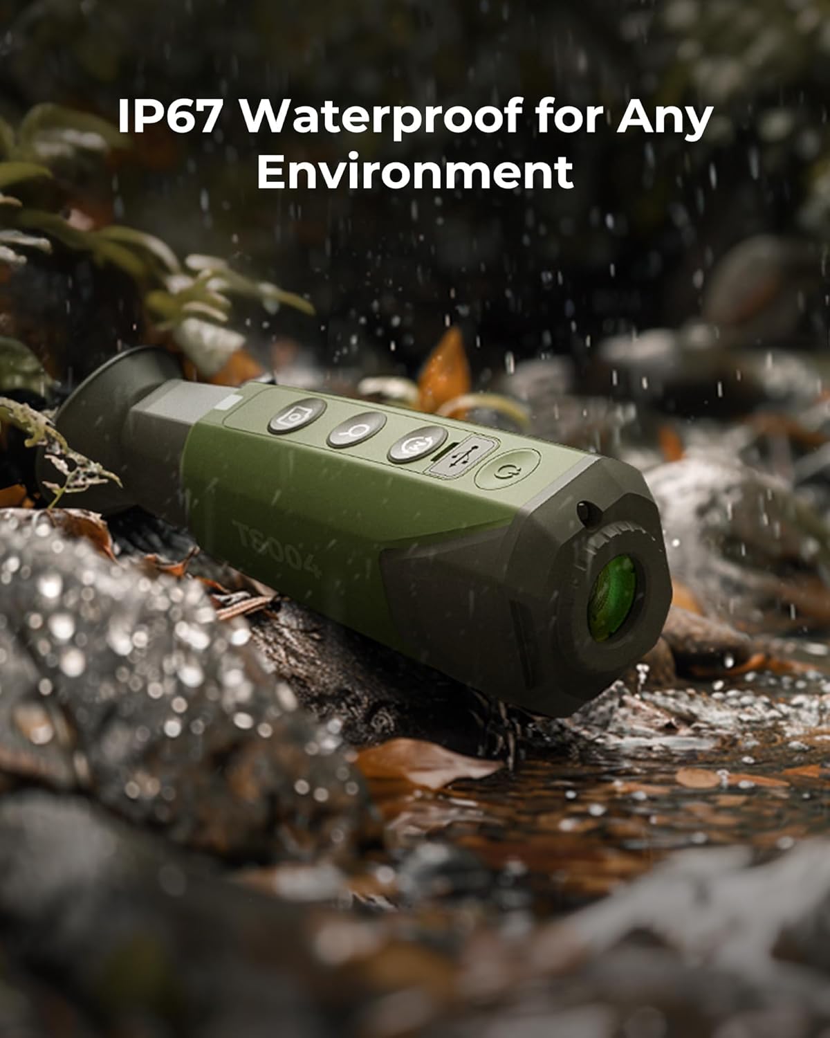 TOPDON TS004 256x192 Thermal Monocular, Supported Wireless Connection, 13mm 50Hz Thermal Night Vision with 11-Hour Battery Life, IP67 Waterproof Thermal Imaging Monocular for Hunting