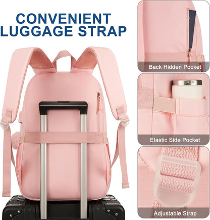 WINDARS Backpacks for Girls, 15.6 Inch School Bag Cute Waterproof laptop Bookbag Large College Backpack for Teen Women Students Anti Theft Travel Daypack Black