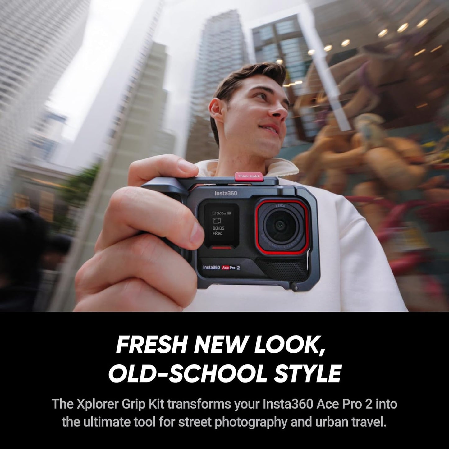 Insta360 Ace Pro 2 Get-Set Bundle- 8K Waterproof Action Camera Co-Engineered with Leica, 1/1.3" Sensor, Dual AI Chip, Leading Low Light, Superior Audio, Flip Screen & AI Editing, Dual Battery