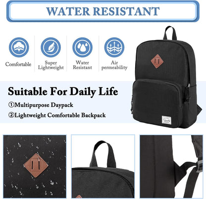 VASCHY Lightweight School Backpack for Women with Sleeve for 14" Laptop