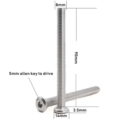 binifiMux 4pcs M10-1.25 x 70mm Serrated Flanged Hex Bolts Flange Hexagon Screws, Stainless Steel 18-8 (304), Plain Finish, DIN 6921