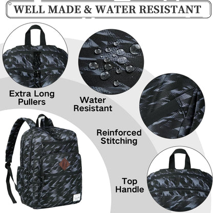 School Backpack for Men Women,Vaschy Lightweight School Bag Bookbag Casual Daypack for High School/College/Teens/Travel/Work