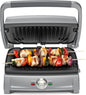 Cuisinart Compact Electric Griddler, 5 Ways to Cook, Non-Stick Cooking Plates, Silver (GR-102C)