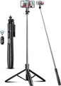 71" Phone Tripod & Selfie Stick, All in One Extendable Cell Phone Tripod with Wireless Remote, Travel Tripods Stand for iPhone 360° Rotation Compatible with iPhone Android Phone, Camera