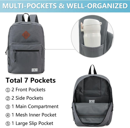 School Backpack for Kids,Lightweight Water Resistant Work Travel Backpack for Women Men Teens VONXURY