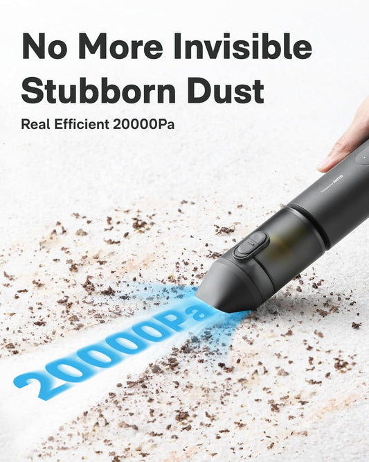 HOTO 4-in-1 Cordless Handheld Vacuum Cleaner – Portable Mini Car Vacuum, HEPA Filter, 20,000Pa Suction, Electric Air Duster & Inflator for Desk, Keyboard, Home & Office Cleaning