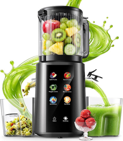 ONELIVE Cold Press Juicer Machine, 6.5" Wide Chute, 3L, Easy to Clean Smart Presets for Fruits, Veggies, Sorbet & Nut Milk, All-in-One Strainer, More Juice, Drier Pulp, Easier Use and Cleanup