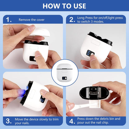 Larimuer Electric Nail Clipper - Automatic Nail Trimmer with 3 Speed Modes, LCD Display, Nail Scraps Storage & USB Rechargeable Safety Fingernail Trimmer for Babies, Kids, Adults, and Seniors