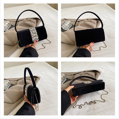 CORIOS Evening Bag for Women Rhinestone Clutch Bag Sparkly Crystal Handbag Bridal Wedding Purse Glitter Shoulder Bag