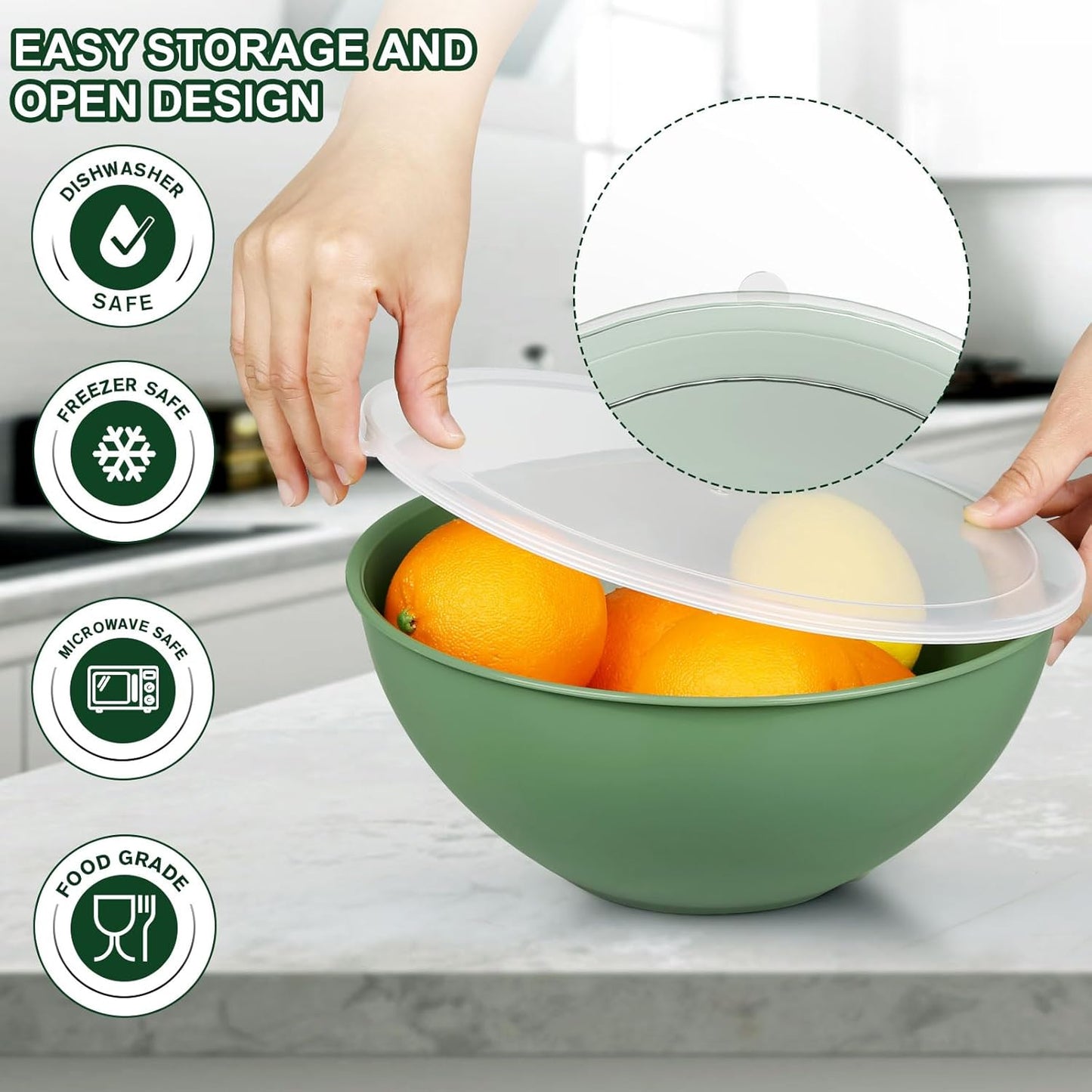Purilite Select Plastic Mixing Bowl Set
