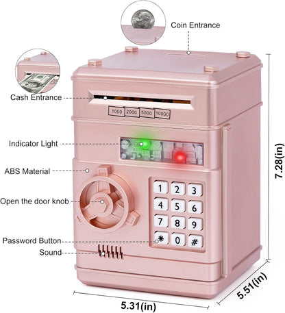 Refasy Boy Toys Age 6-8,Electronic Piggy Bank,Password Money Bank Toys for Kids,ATM Piggy Bank Money Saving Box,Birthday Xmas Gifts for Boys Girls(Blue Green)